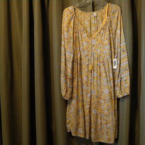 SOLD NWT Old Navy 1x Tunic Floral Print Dress with Camisole  EP1722N